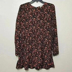 ONE CLOTHING Black Long sleeve Paisley dress | Size large